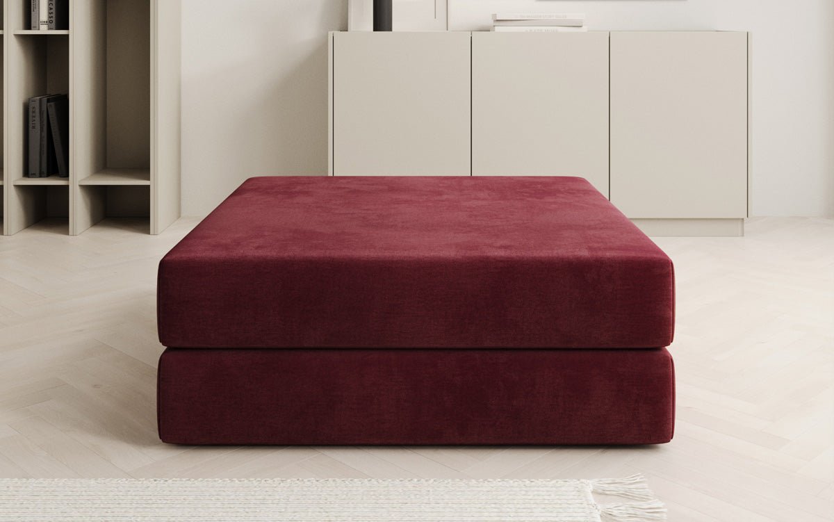 Luxuriöser Samt Beistellhocker Lazy: Stilvoller Pouf für Komfort und Eleganz