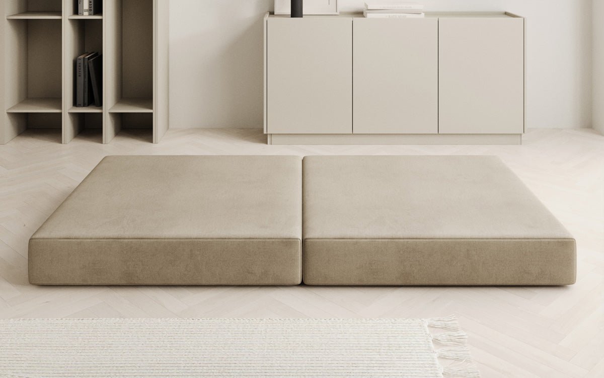 Luxuriöser Samt Beistellhocker Lazy: Stilvoller Pouf für Komfort und Eleganz
