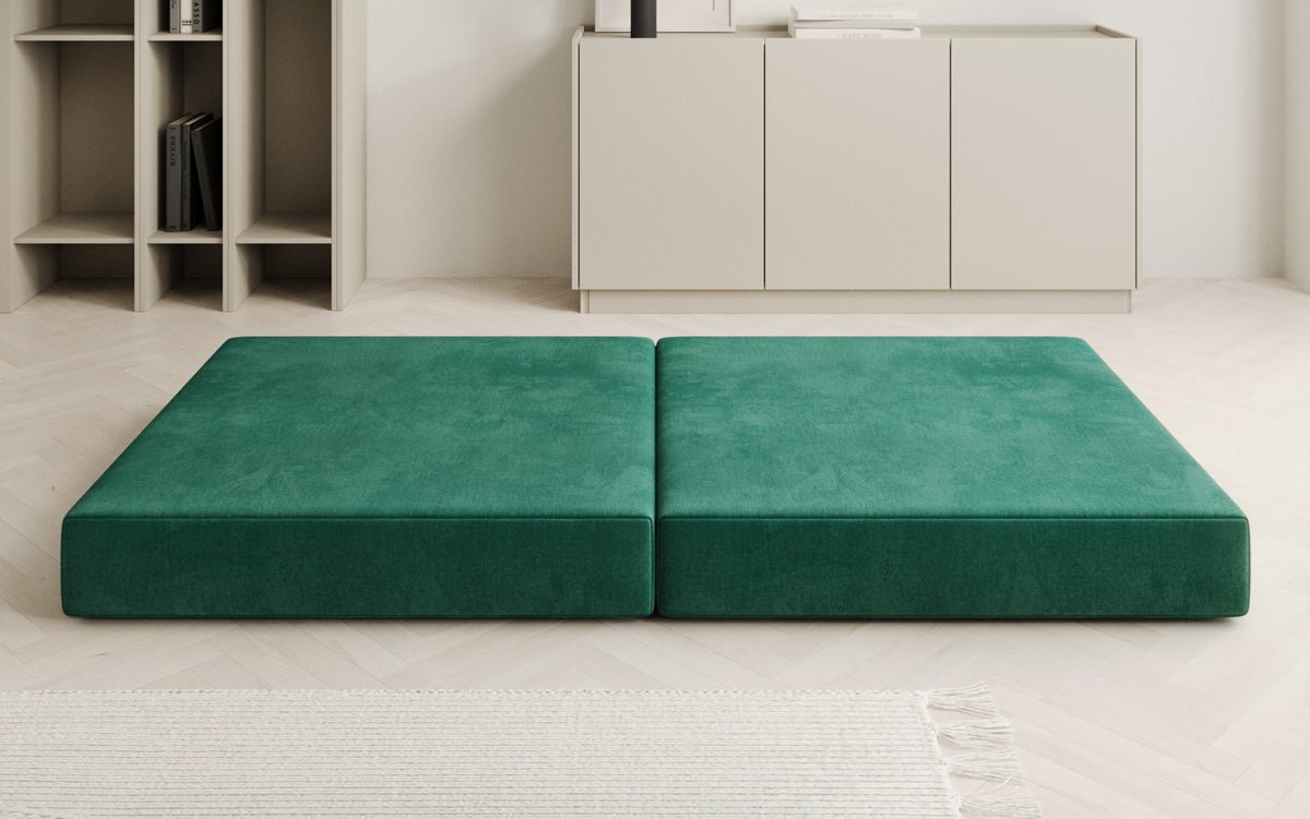 Luxuriöser Samt Beistellhocker Lazy: Stilvoller Pouf für Komfort und Eleganz