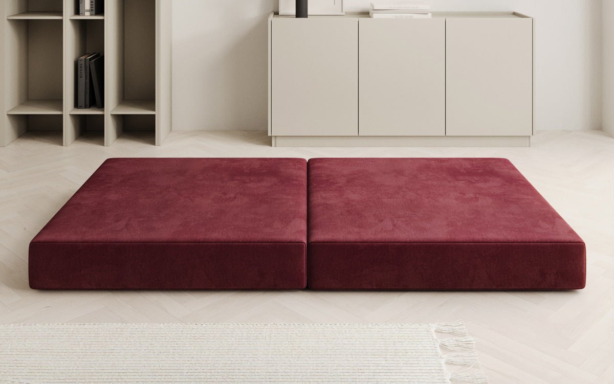 Luxuriöser Samt Beistellhocker Lazy: Stilvoller Pouf für Komfort und Eleganz