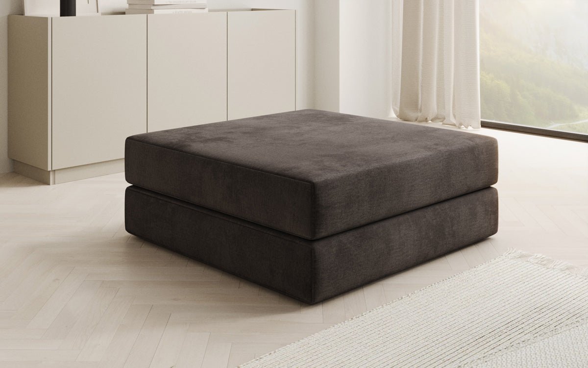 Luxuriöser Samt Beistellhocker Lazy: Stilvoller Pouf für Komfort und Eleganz
