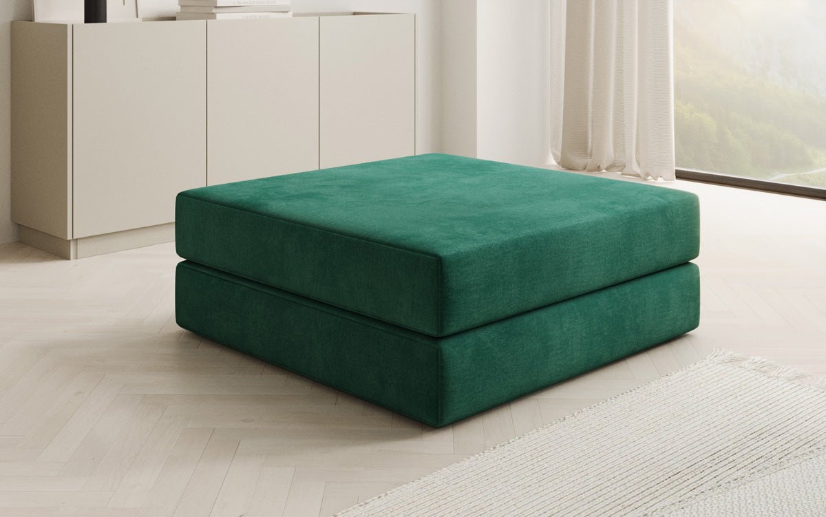 Luxuriöser Samt Beistellhocker Lazy: Stilvoller Pouf für Komfort und Eleganz