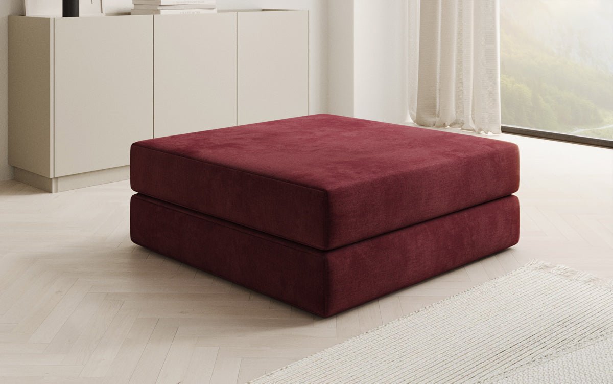 Luxuriöser Samt Beistellhocker Lazy: Stilvoller Pouf für Komfort und Eleganz