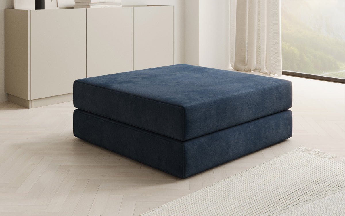 Luxuriöser Samt Beistellhocker Lazy: Stilvoller Pouf für Komfort und Eleganz