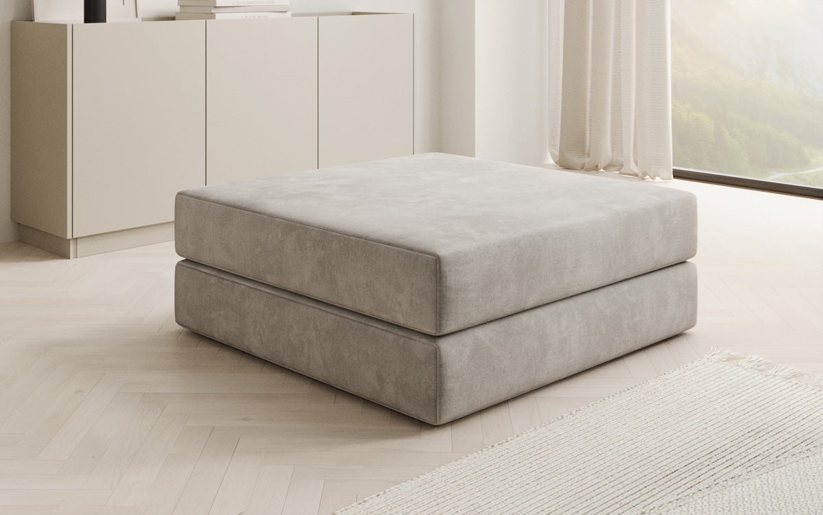 Luxuriöser Samt Beistellhocker Lazy: Stilvoller Pouf für Komfort und Eleganz