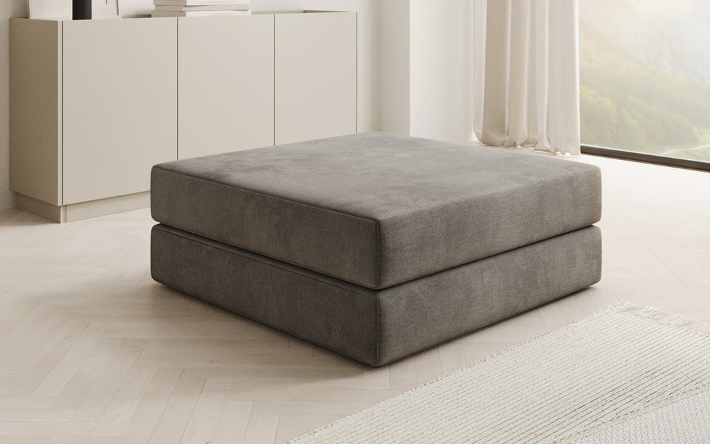 Luxuriöser Samt Beistellhocker Lazy: Stilvoller Pouf für Komfort und Eleganz