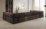 Lade das Bild in den Galerie-Viewer, Luxuriöses U-Sofa Lazy U aus Cord mit Schlaffunktion und Stauraum
