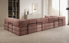 Luxuriöses U-Sofa Lazy U aus Cord mit Schlaffunktion und Stauraum