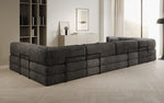 Lade das Bild in den Galerie-Viewer, Luxuriöses U-Sofa Lazy U aus Cord mit Schlaffunktion und Stauraum
