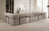 Luxuriöses U-Sofa Lazy U aus Cord mit Schlaffunktion und Stauraum