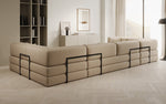 Lade das Bild in den Galerie-Viewer, Luxuriöses Designer U-Sofa Lazy Bouclé: Modern, Gemütlich, Vielseitig, mit Schlaffunktion

