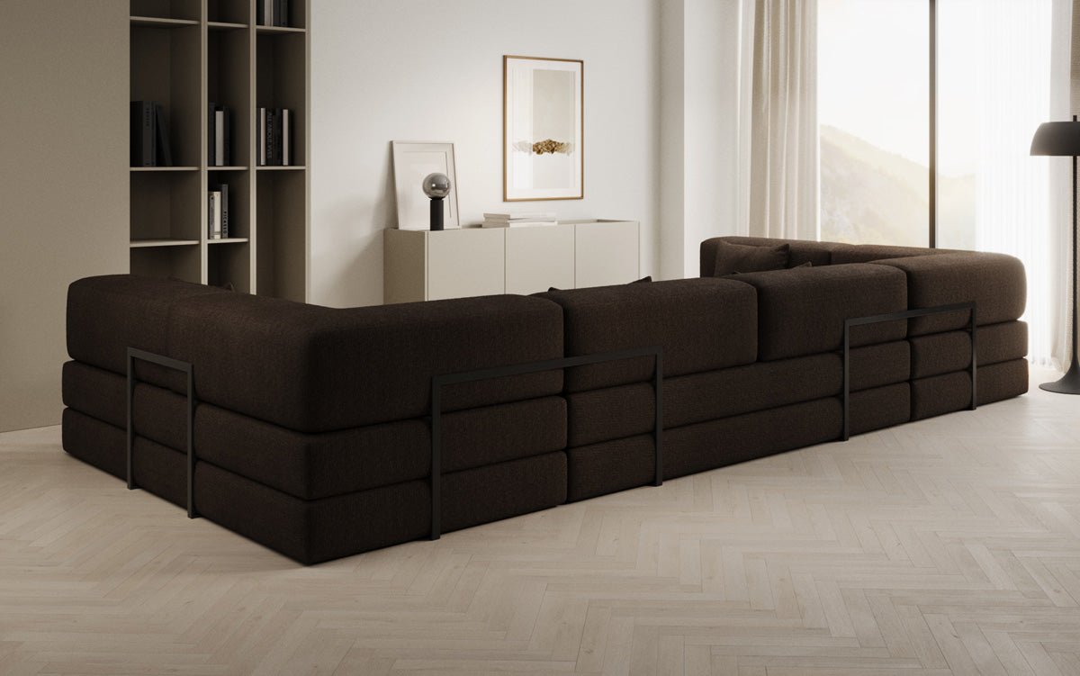 Luxuriöses Designer U-Sofa Lazy Bouclé: Modern, Gemütlich, Vielseitig, mit Schlaffunktion