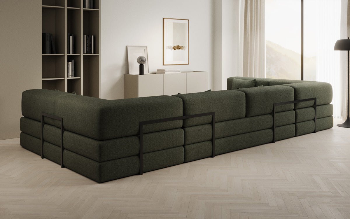 Luxuriöses Designer U-Sofa Lazy Bouclé: Modern, Gemütlich, Vielseitig, mit Schlaffunktion
