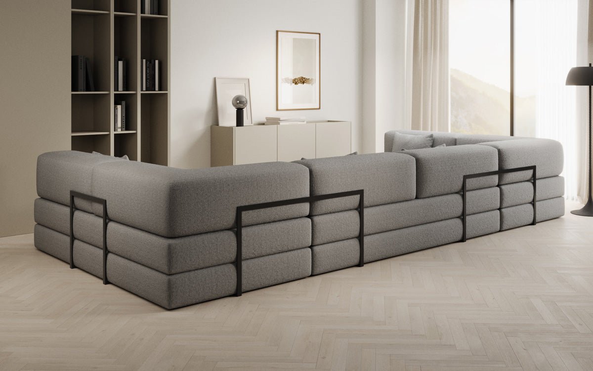 Luxuriöses Designer U-Sofa Lazy Bouclé: Modern, Gemütlich, Vielseitig, mit Schlaffunktion
