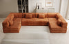 Luxuriöses U-Sofa Lazy U aus Cord mit Schlaffunktion und Stauraum