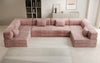 Luxuriöses U-Sofa Lazy U aus Cord mit Schlaffunktion und Stauraum