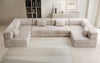 Luxuriöses U-Sofa Lazy U aus Cord mit Schlaffunktion und Stauraum