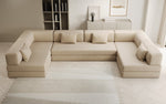 Lade das Bild in den Galerie-Viewer, Luxuriöses Designer U-Sofa Lazy Bouclé: Modern, Gemütlich, Vielseitig, mit Schlaffunktion

