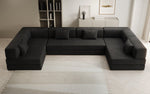 Lade das Bild in den Galerie-Viewer, Luxuriöses Designer U-Sofa Lazy Bouclé: Modern, Gemütlich, Vielseitig, mit Schlaffunktion
