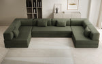 Lade das Bild in den Galerie-Viewer, Luxuriöses Designer U-Sofa Lazy Bouclé: Modern, Gemütlich, Vielseitig, mit Schlaffunktion
