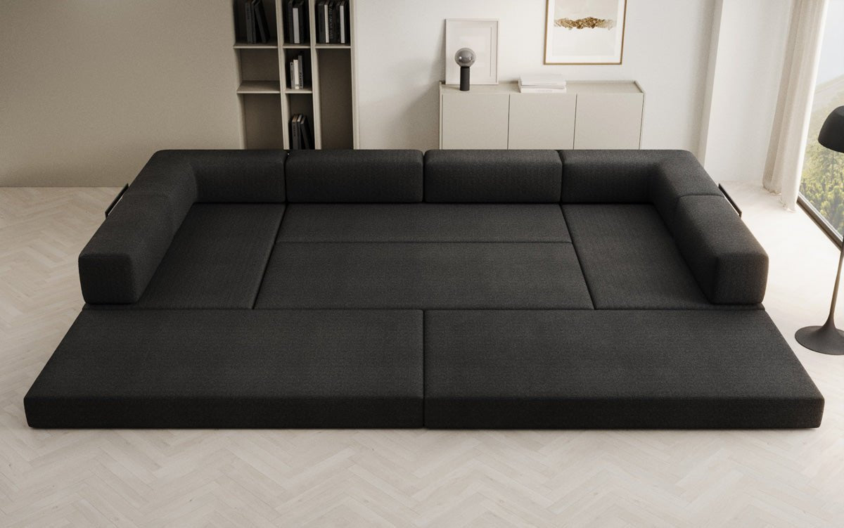 Luxuriöses Designer U-Sofa Lazy Bouclé: Modern, Gemütlich, Vielseitig, mit Schlaffunktion