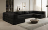 Luxuriöses Designer U-Sofa Lazy Bouclé: Modern, Gemütlich, Vielseitig, mit Schlaffunktion
