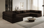 Lade das Bild in den Galerie-Viewer, Luxuriöses Designer U-Sofa Lazy Bouclé: Modern, Gemütlich, Vielseitig, mit Schlaffunktion
