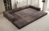 Luxuriöses U-Sofa Lazy U aus Cord mit Schlaffunktion und Stauraum