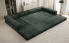 Luxuriöses U-Sofa Lazy U aus Cord mit Schlaffunktion und Stauraum