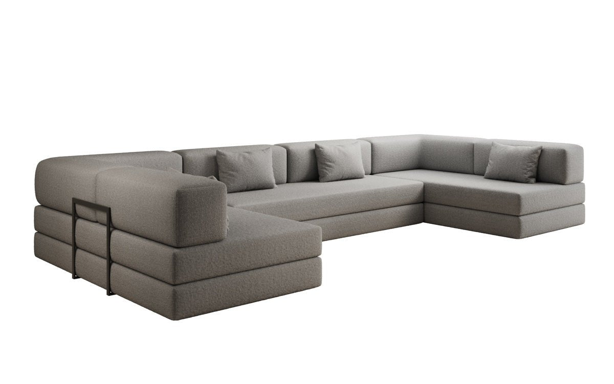 Luxuriöses Designer U-Sofa Lazy Bouclé: Modern, Gemütlich, Vielseitig, mit Schlaffunktion