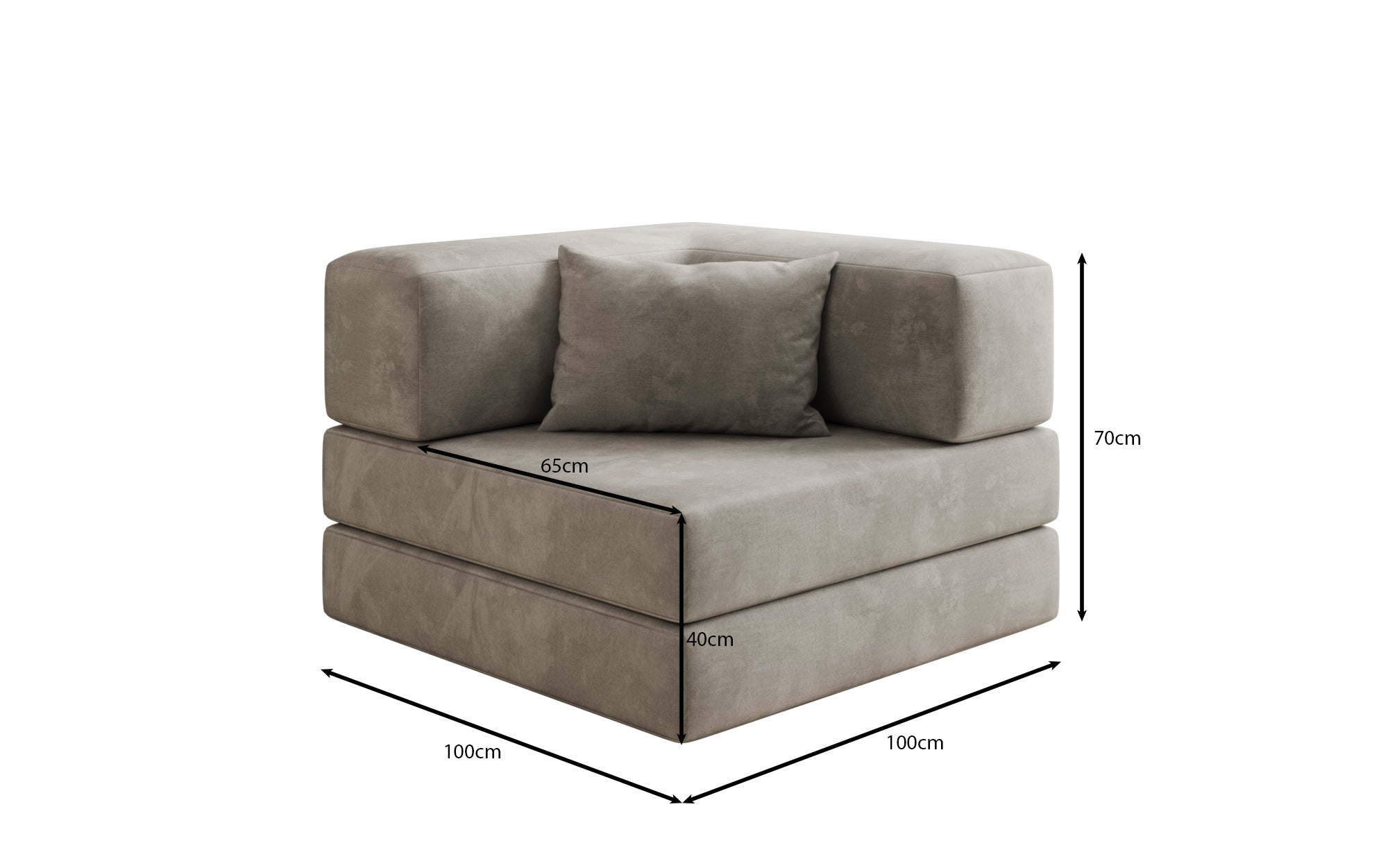Samtiger Designer Schlafsofa Sessel – Gemütlich, Modern, Multifunktional, Luxuriös