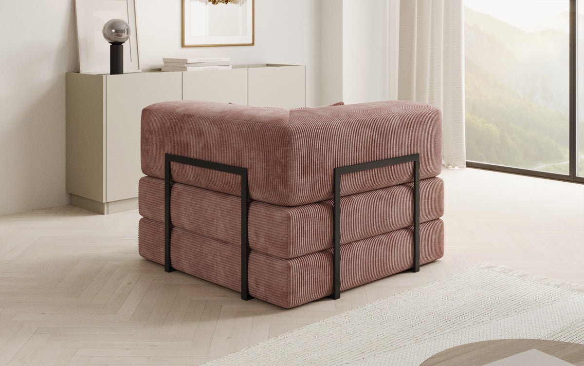 Luxuriöser Cord Designer Sessel: Bequemer Relax-Sofa-Sessel für Modernes Wohnzimmer