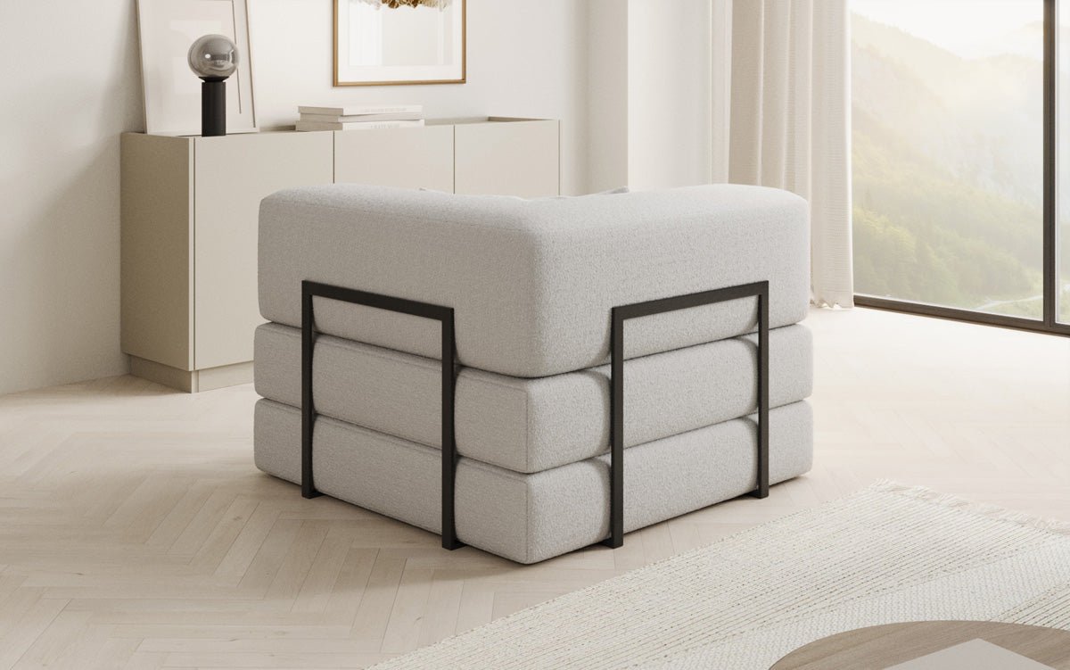 Gemütlicher Designer Bouclé Sofa-Sessel: Stilvoller Komfort für Ihr Zuhause