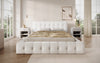Designer Polsterbett Lena Bouclé mit Bettkasten und Stauraum – Modernes Schlafzimmer Komfort