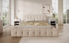 Designer Polsterbett Lena Bouclé mit Bettkasten und Stauraum – Modernes Schlafzimmer Komfort