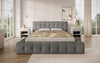 Designer Polsterbett Lena Bouclé mit Bettkasten und Stauraum – Modernes Schlafzimmer Komfort