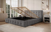 Designer Polsterbett Lena Bouclé mit Bettkasten und Stauraum – Modernes Schlafzimmer Komfort