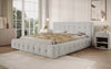 Designer Polsterbett Lena Bouclé mit Bettkasten und Stauraum – Modernes Schlafzimmer Komfort
