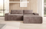 Lade das Bild in den Galerie-Viewer, Corino Designer Ecksofa aus Cordstoff mit Schlaffunktion und Klappfunktion
