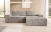 Corino Designer Ecksofa aus Cordstoff mit Schlaffunktion und Klappfunktion