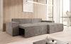 Corino Designer Ecksofa aus Cordstoff mit Schlaffunktion und Klappfunktion
