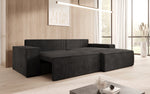 Lade das Bild in den Galerie-Viewer, Corino Designer Ecksofa aus Cordstoff mit Schlaffunktion und Klappfunktion

