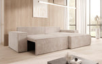 Lade das Bild in den Galerie-Viewer, Corino Designer Ecksofa aus Cordstoff mit Schlaffunktion und Klappfunktion
