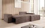 Lade das Bild in den Galerie-Viewer, Corino Designer Ecksofa aus Cordstoff mit Schlaffunktion und Klappfunktion
