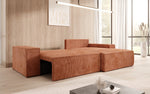 Lade das Bild in den Galerie-Viewer, Corino Designer Ecksofa aus Cordstoff mit Schlaffunktion und Klappfunktion
