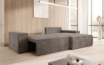 Lade das Bild in den Galerie-Viewer, Corino Designer Ecksofa aus Cordstoff mit Schlaffunktion und Klappfunktion
