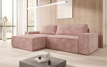 Lade das Bild in den Galerie-Viewer, Corino Designer Ecksofa aus Cordstoff mit Schlaffunktion und Klappfunktion
