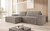 Corino Designer Ecksofa aus Cordstoff mit Schlaffunktion und Klappfunktion