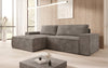 Corino Designer Ecksofa aus Cordstoff mit Schlaffunktion und Klappfunktion