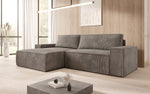 Lade das Bild in den Galerie-Viewer, Corino Designer Ecksofa aus Cordstoff mit Schlaffunktion und Klappfunktion
